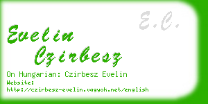 evelin czirbesz business card